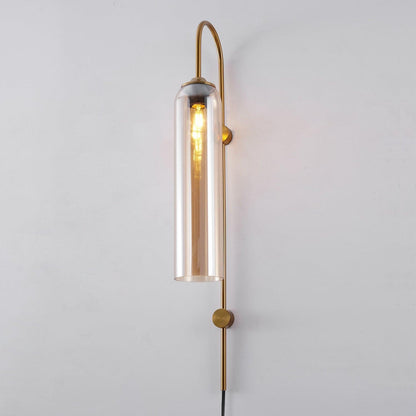 Modern Glass Plug-In Sconce Wall Lamp