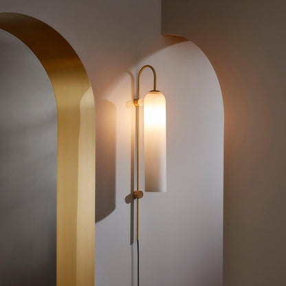 Modern Glass Plug-In Sconce Wall Lamp