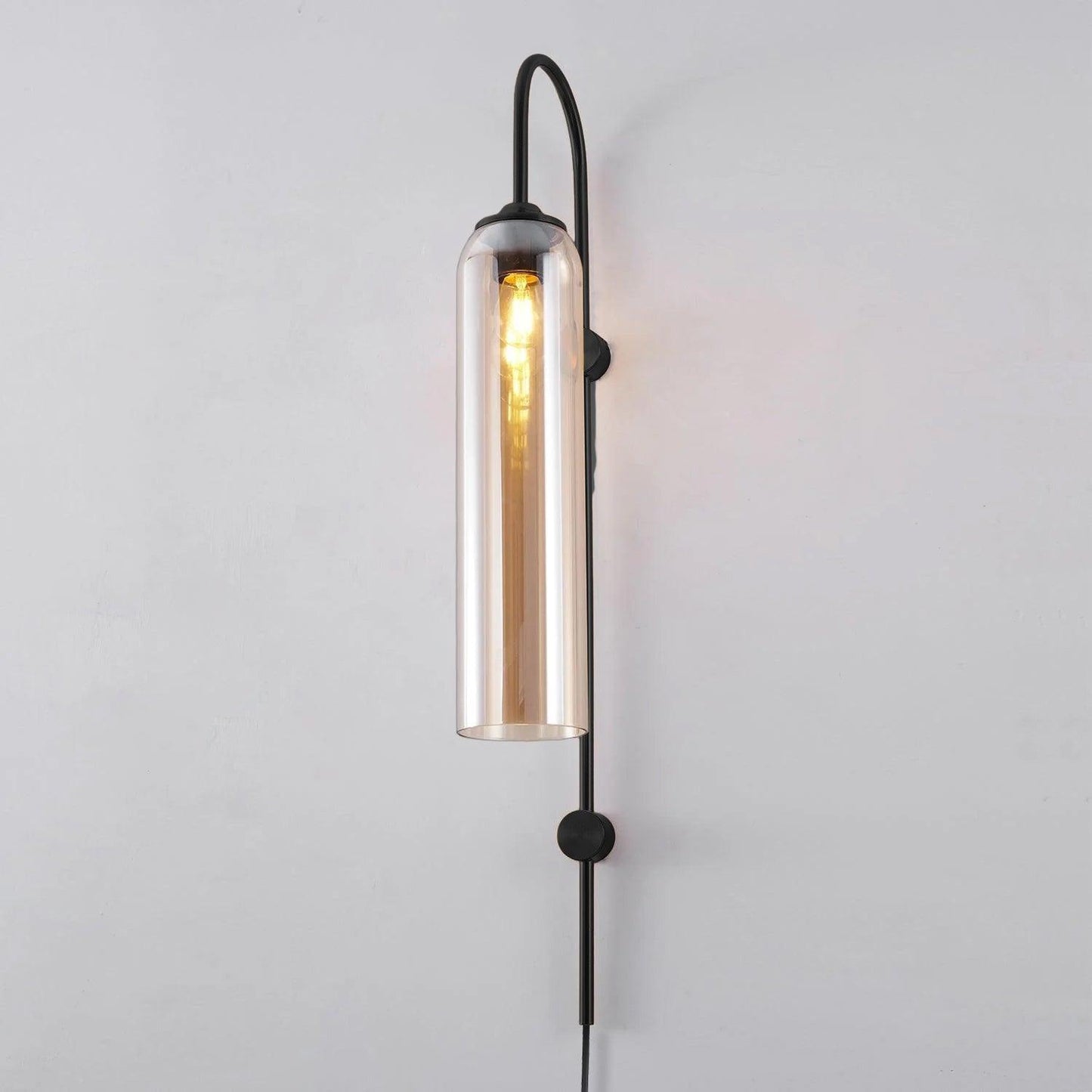 Modern Glass Plug-In Sconce Wall Lamp