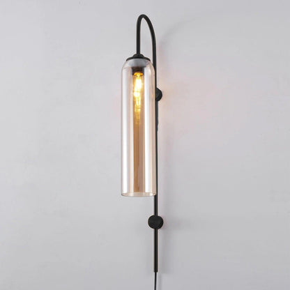 Modern Glass Plug-In Sconce Wall Lamp