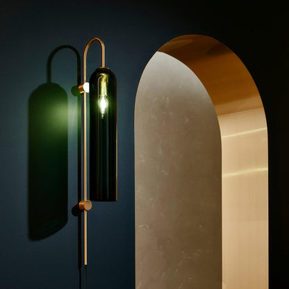 Modern Glass Plug-In Sconce Wall Lamp