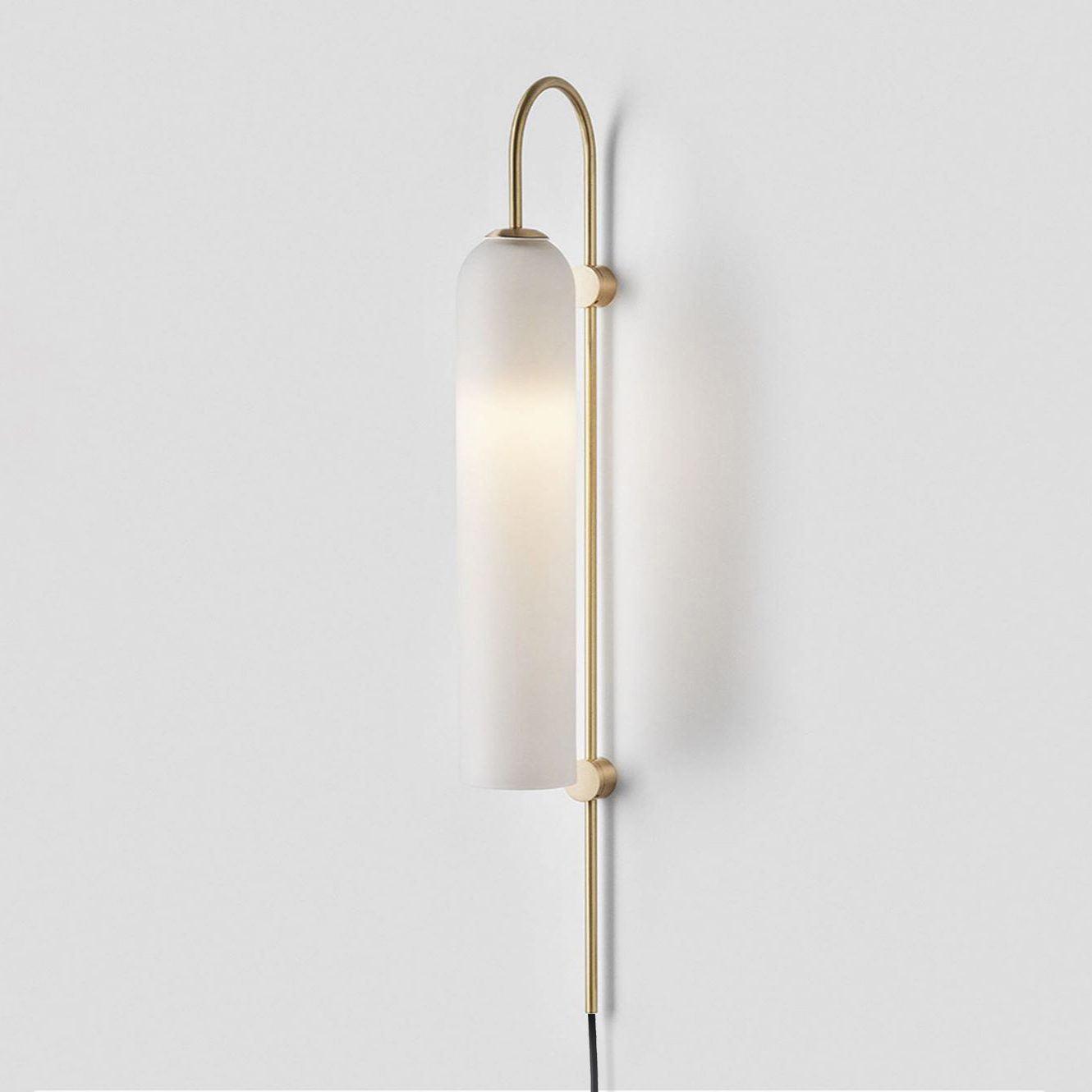 Modern Glass Plug-In Sconce Wall Lamp