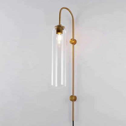 Modern Glass Plug-In Sconce Wall Lamp