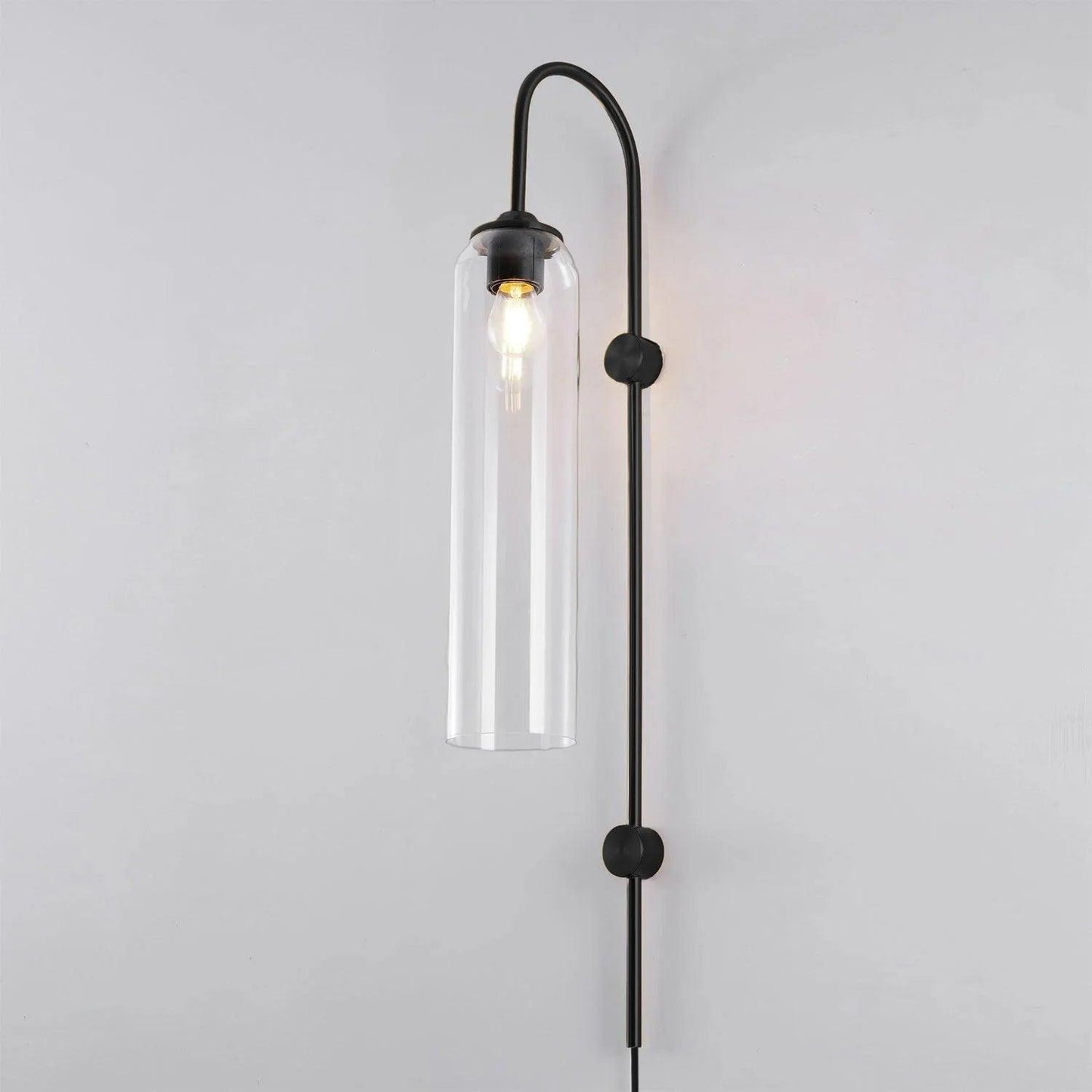 Modern Glass Plug-In Sconce Wall Lamp