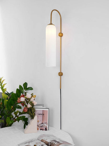 Modern Glass Plug-In Sconce Wall Lamp