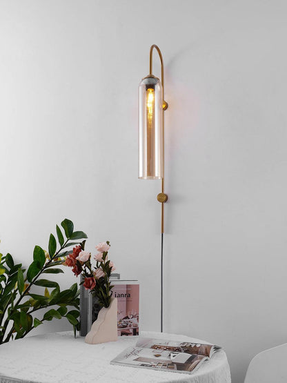 Modern Glass Plug-In Sconce Wall Lamp