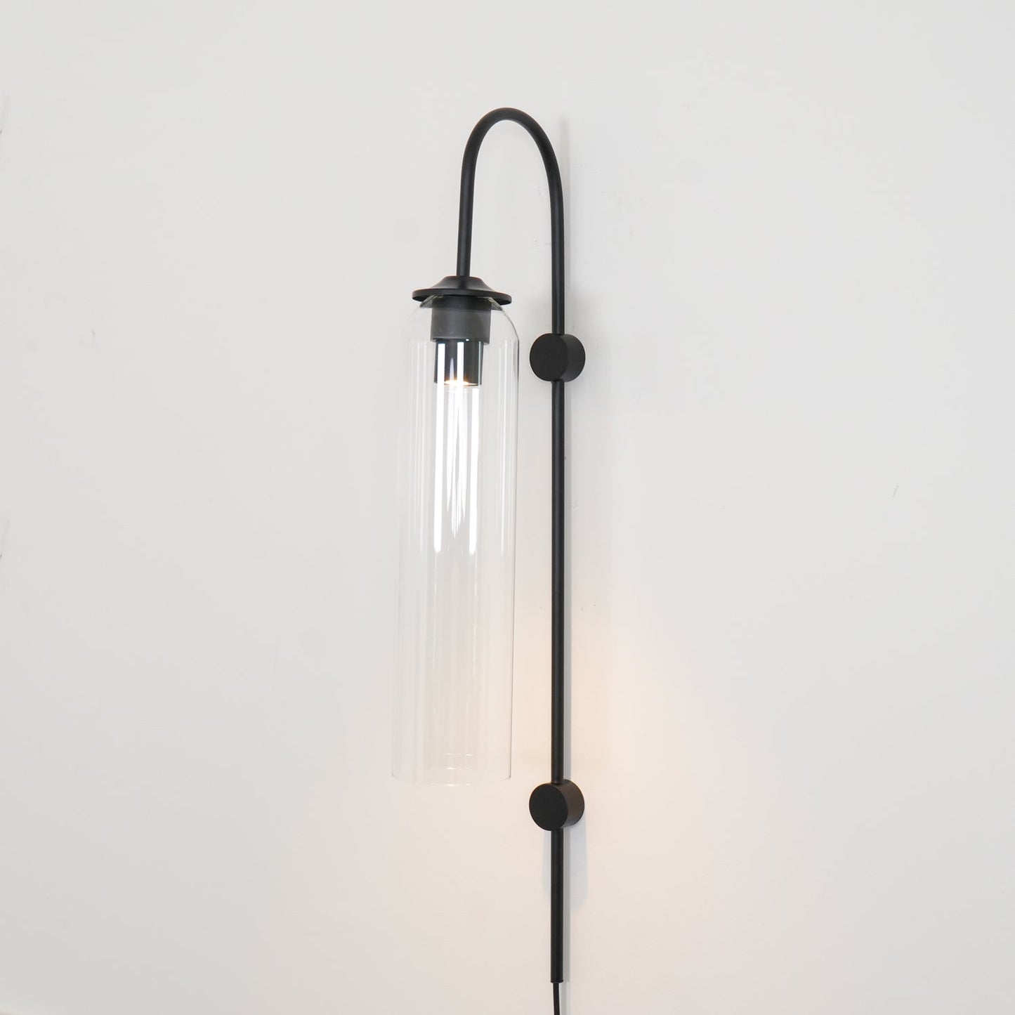 Modern Glass Plug-In Sconce Wall Lamp