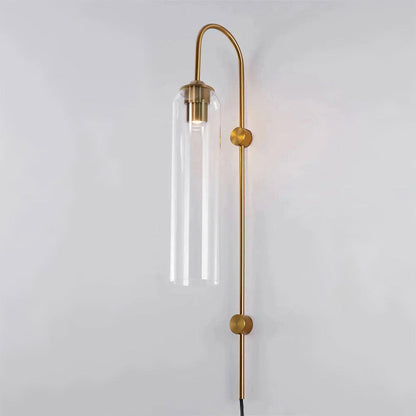 Modern Glass Plug-In Sconce Wall Lamp