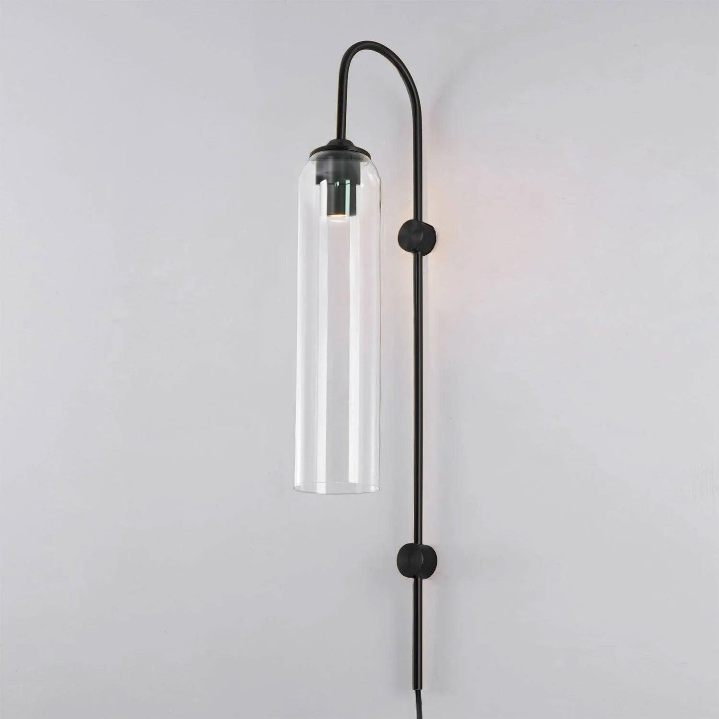 Modern Glass Plug-In Sconce Wall Lamp