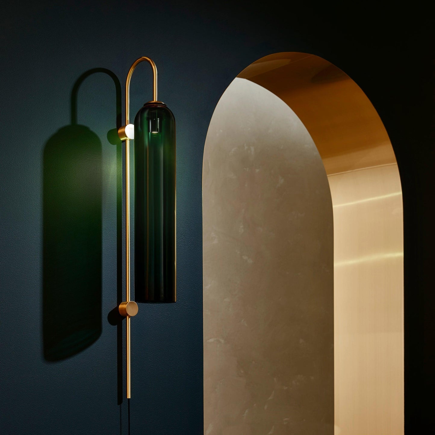 Modern Glass Plug-In Sconce Wall Lamp