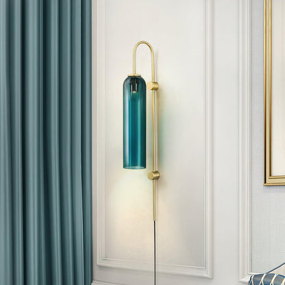 Modern Glass Plug-In Sconce Wall Lamp