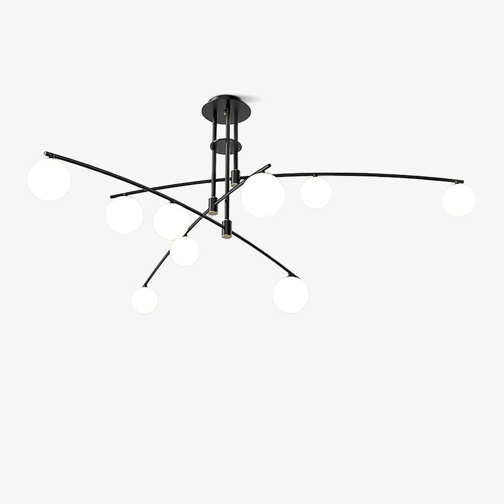 Modern Long Arm Candelabrum Chandelier