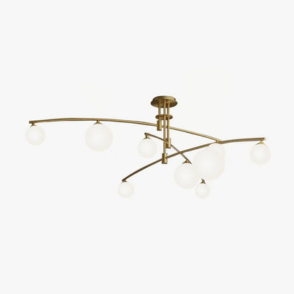 Modern Long Arm Candelabrum Chandelier