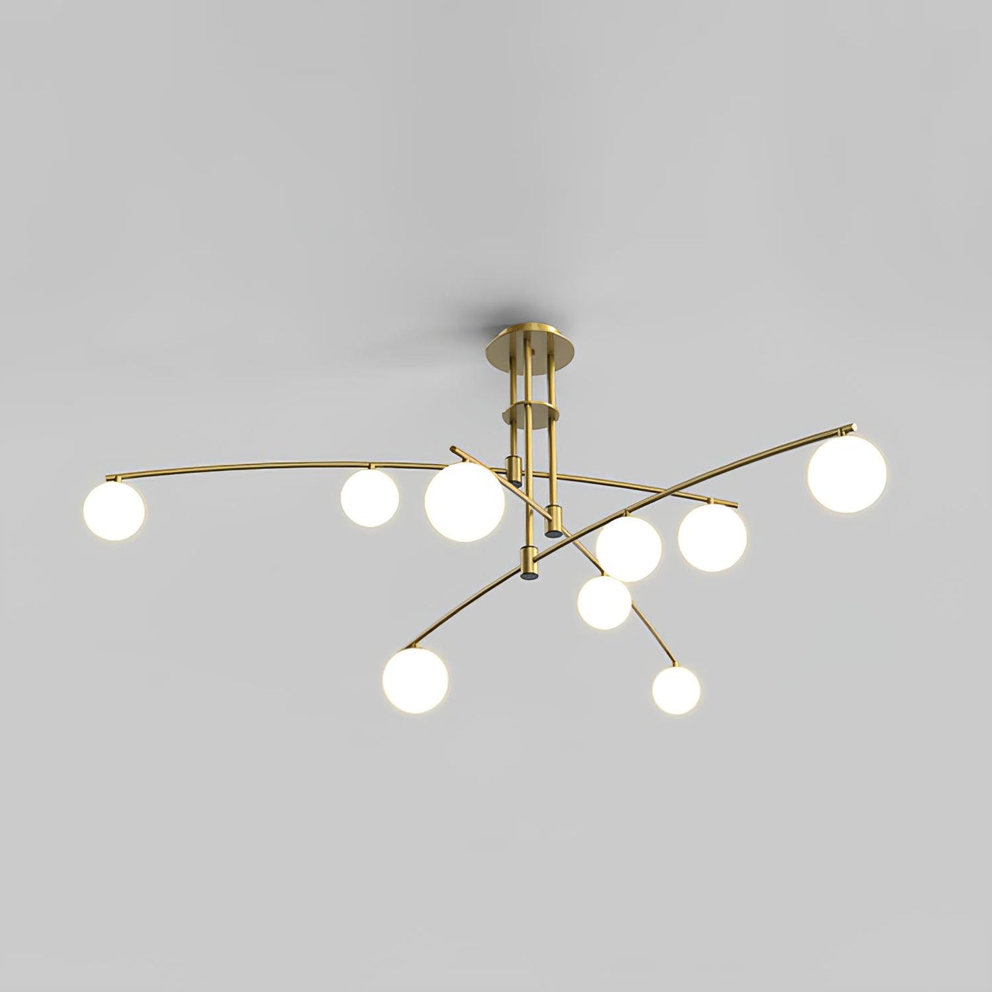 Modern Long Arm Candelabrum Chandelier