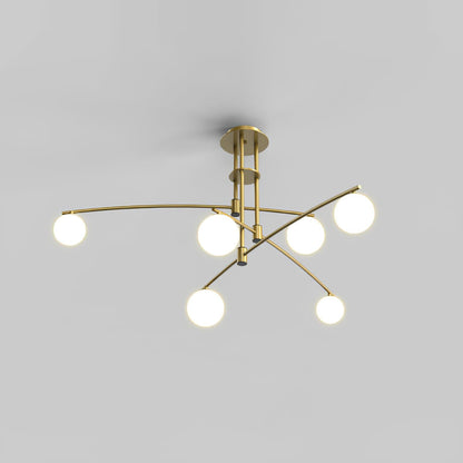 Modern Long Arm Candelabrum Chandelier