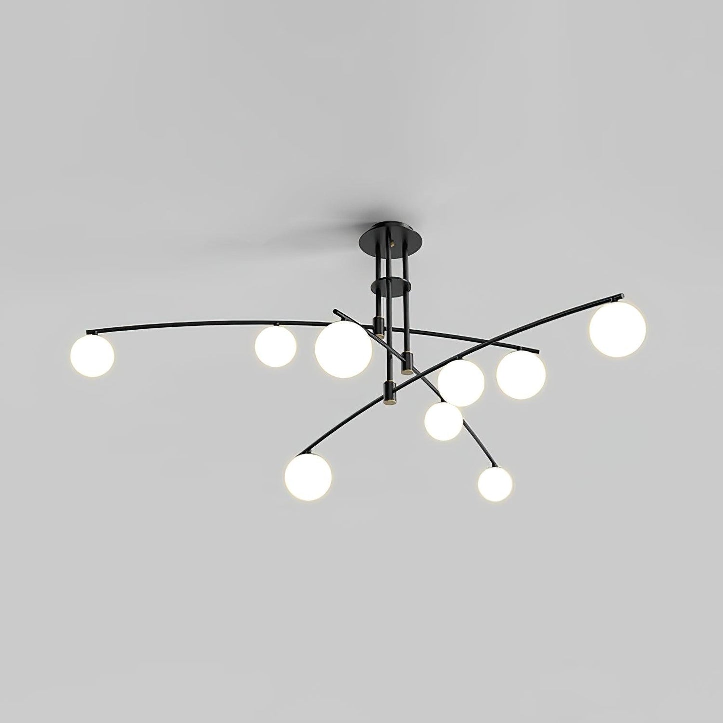 Modern Long Arm Candelabrum Chandelier