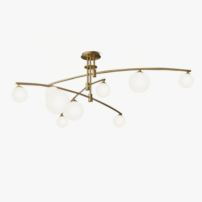 Modern Long Arm Candelabrum Chandelier