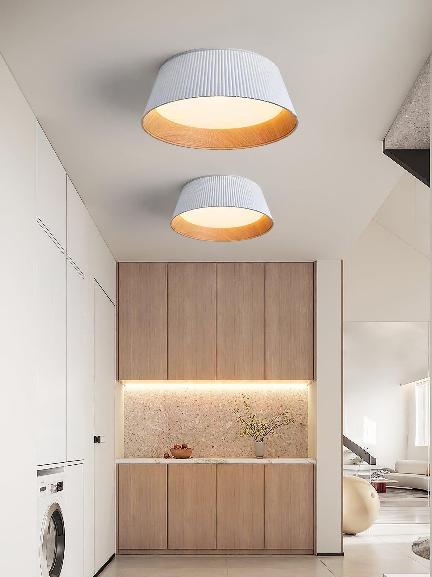 Modern Ribbed Overhead light Ceiling Light