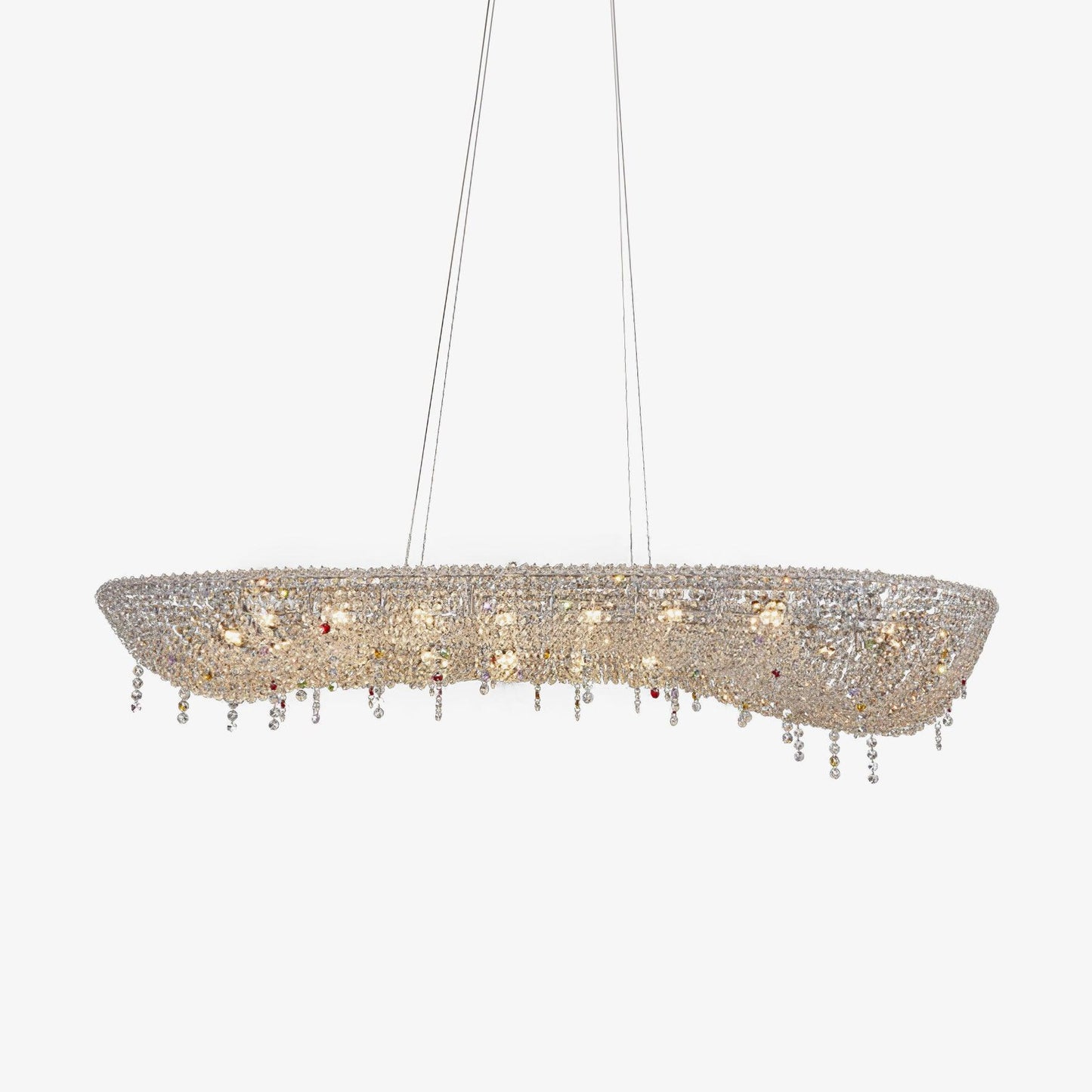 Modern Round Crystal Crown Chandelier