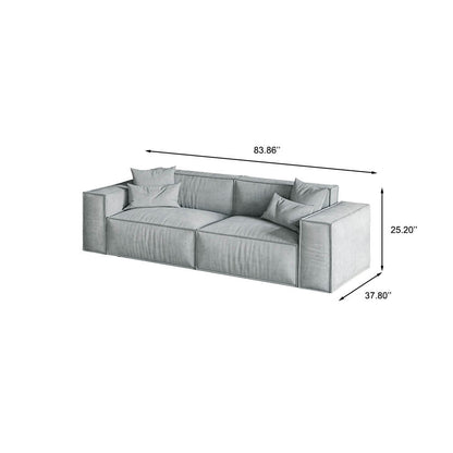 Modular Multiple Seater Boxy Sofa Set with 2 Pillows