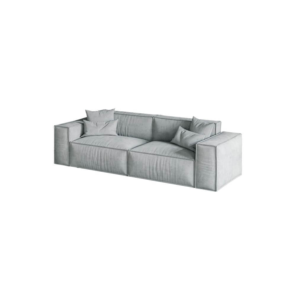 Modular Multiple Seater Boxy Sofa Set with 2 Pillows