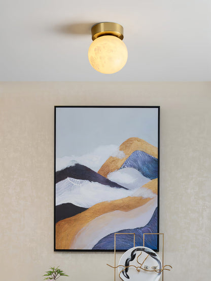 Moon Alabaster Overhead light Ceiling Light