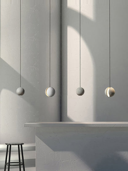 Moon Concrete Ceiling light fitting Pendant Lamp