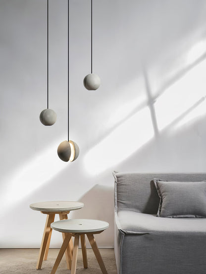 Moon Concrete Ceiling light fitting Pendant Lamp