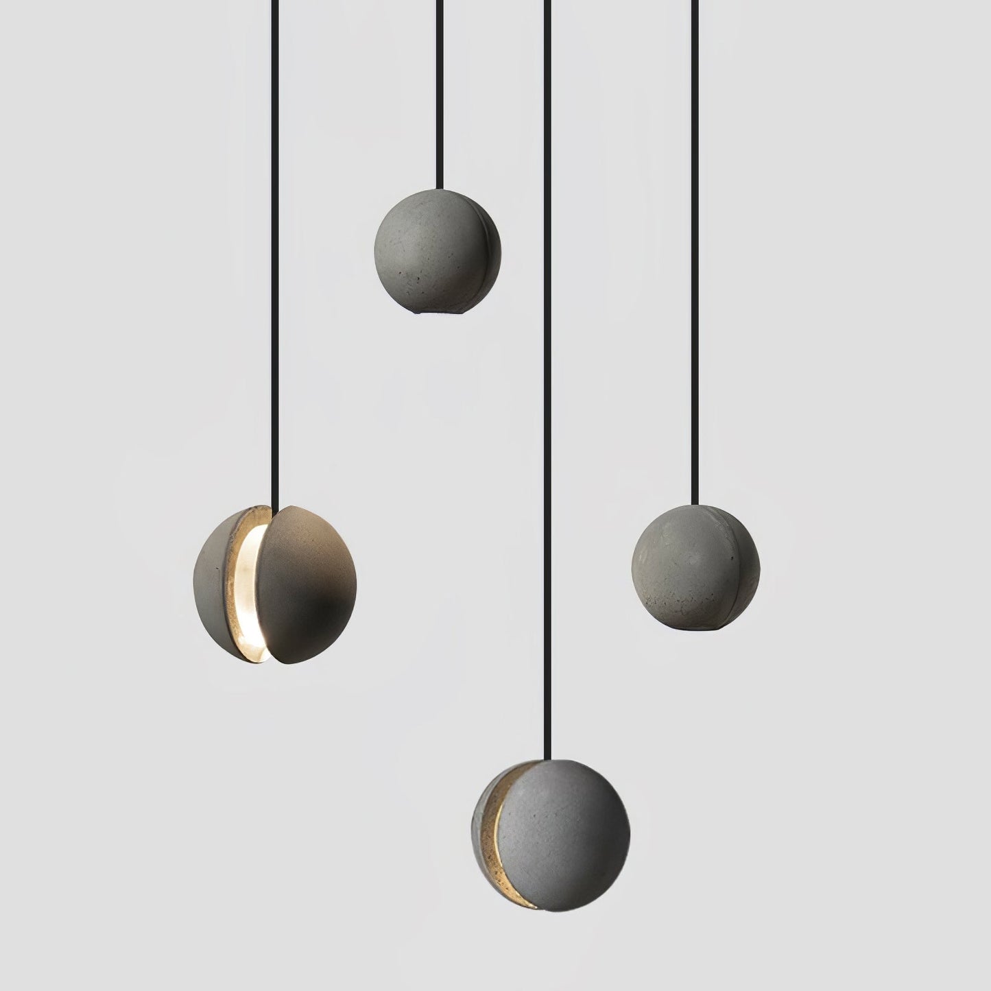 Moon Concrete Ceiling light fitting Pendant Lamp