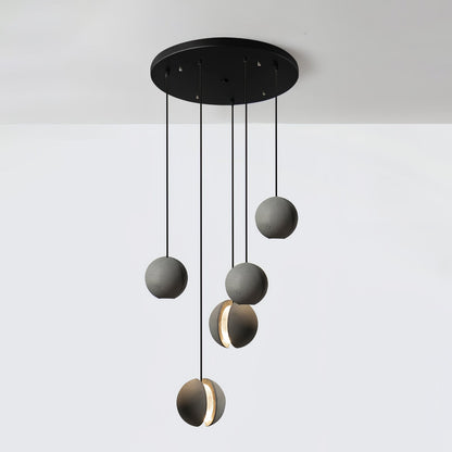 Moon Concrete Ceiling light fitting Pendant Lamp