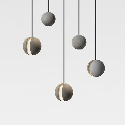 Moon Concrete Ceiling light fitting Pendant Lamp