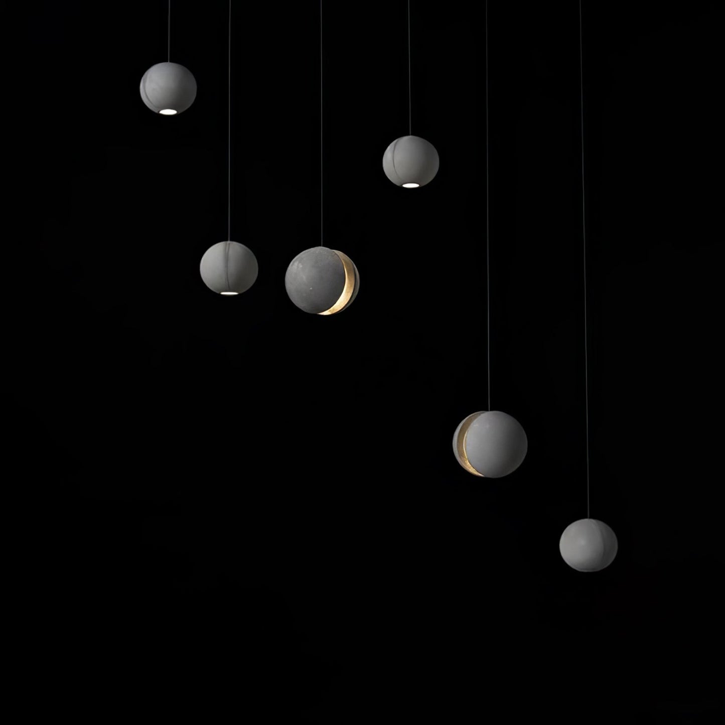 Moon Concrete Ceiling light fitting Pendant Lamp