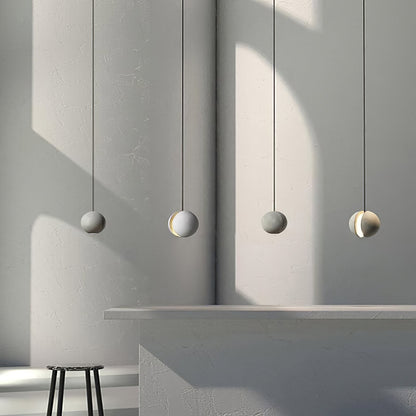 Moon Concrete Ceiling light fitting Pendant Lamp