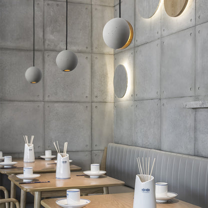 Moon Concrete Ceiling light fitting Pendant Lamp