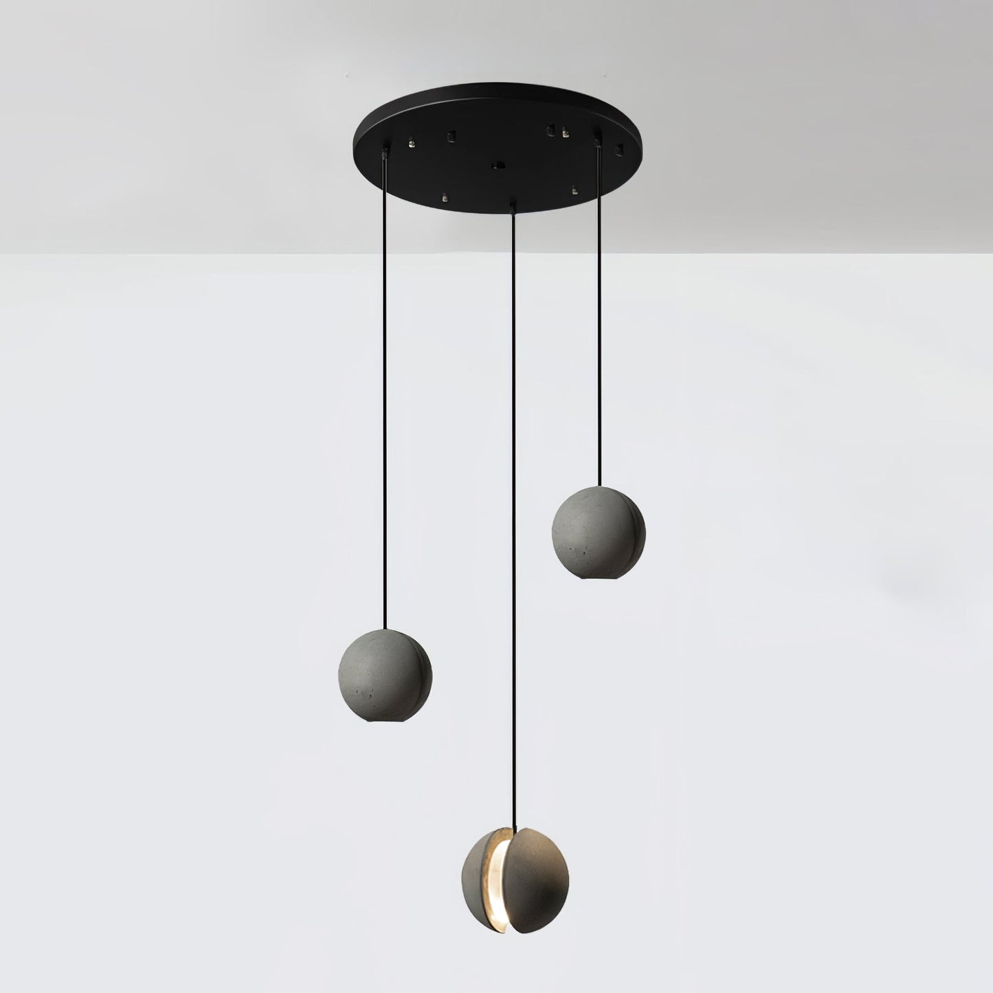 Moon Concrete Ceiling light fitting Pendant Lamp