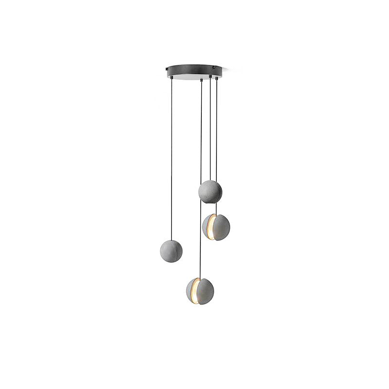 Moon Concrete Ceiling light fitting Pendant Lamp