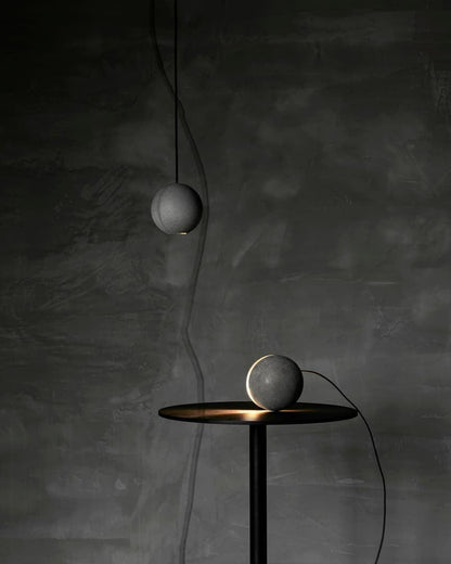 Moon Concrete Ceiling light fitting Pendant Lamp