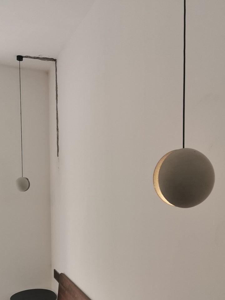 Moon Concrete Ceiling light fitting Pendant Lamp