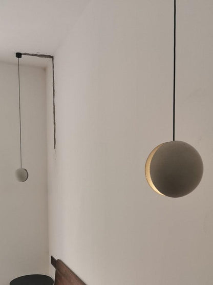 Moon Concrete Ceiling light fitting Pendant Lamp