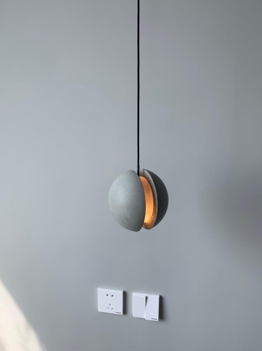 Moon Concrete Ceiling light fitting Pendant Lamp