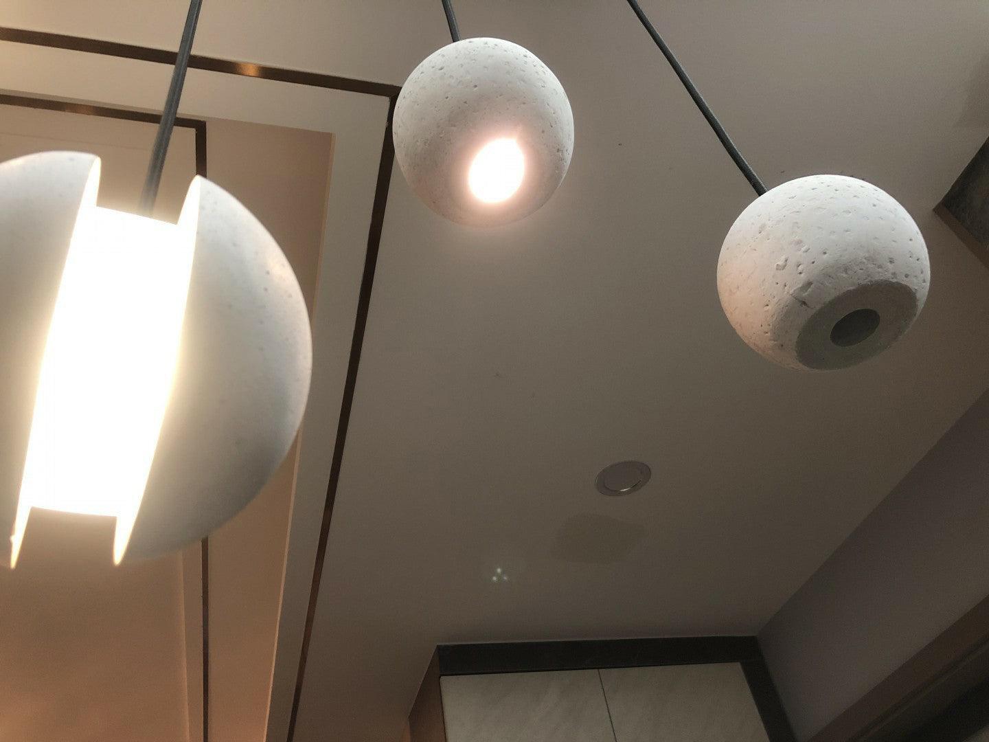 Moon Concrete Ceiling light fitting Pendant Lamp