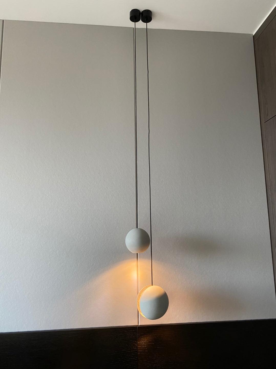 Moon Concrete Ceiling light fitting Pendant Lamp