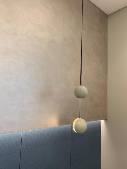 Moon Concrete Ceiling light fitting Pendant Lamp