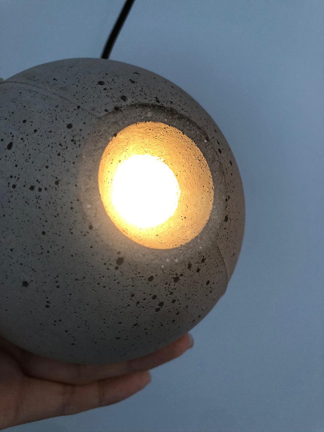 Moon Concrete Ceiling light fitting Pendant Lamp