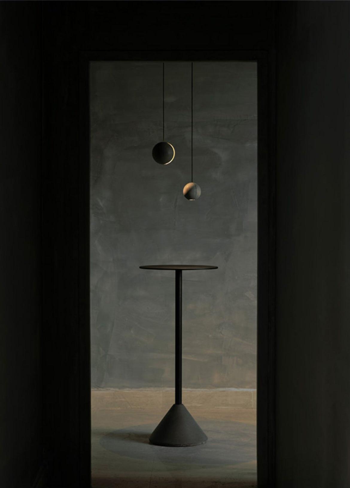 Moon Concrete Ceiling light fitting Pendant Lamp