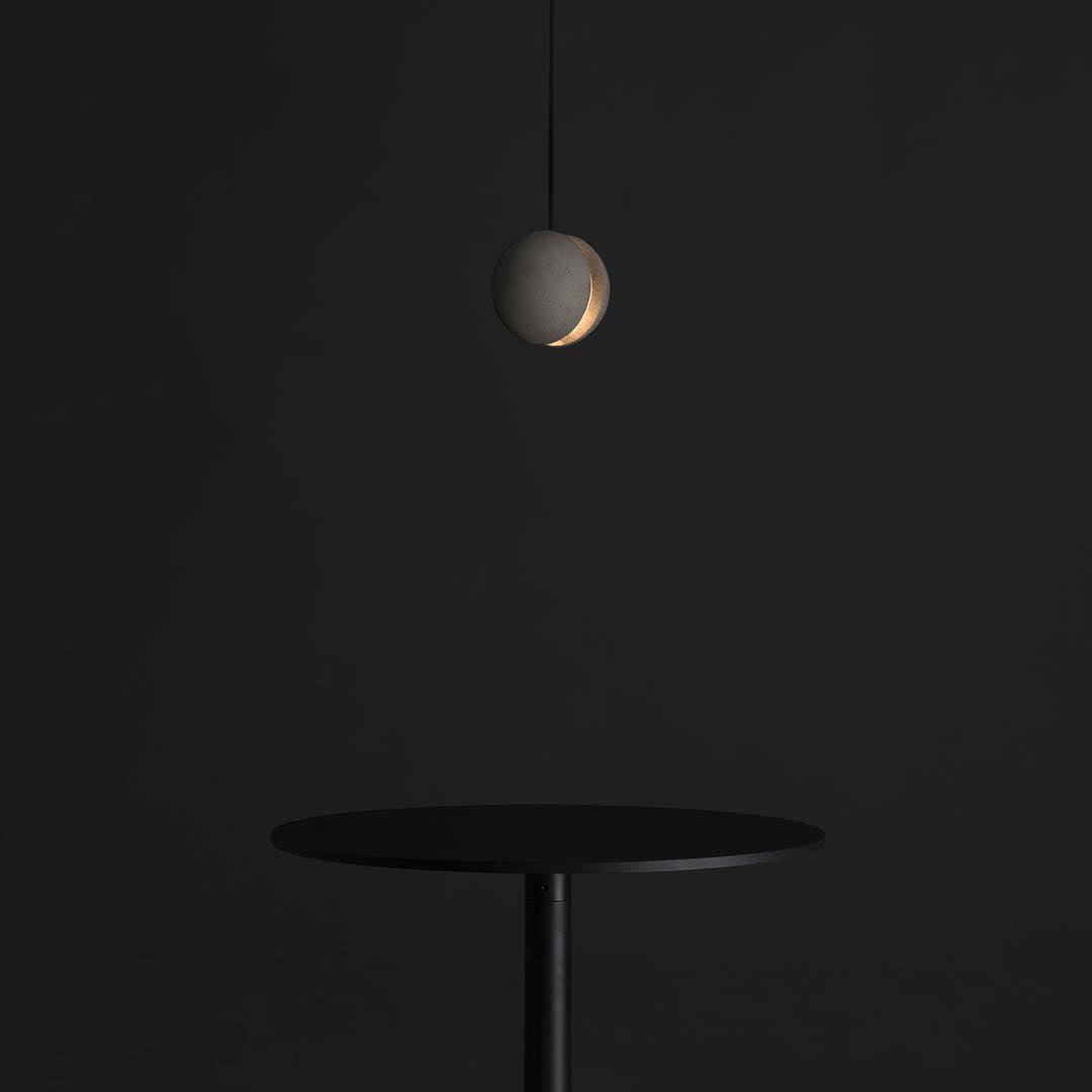 Moon Concrete Ceiling light fitting Pendant Lamp