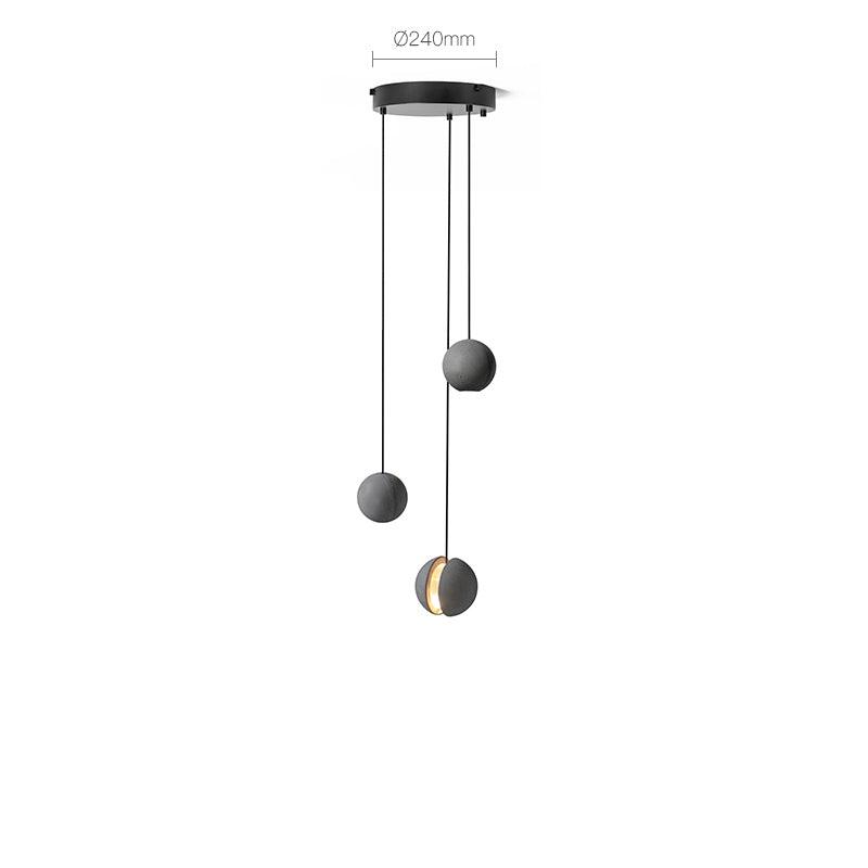 Moon Concrete Ceiling light fitting Pendant Lamp