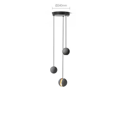 Moon Concrete Ceiling light fitting Pendant Lamp