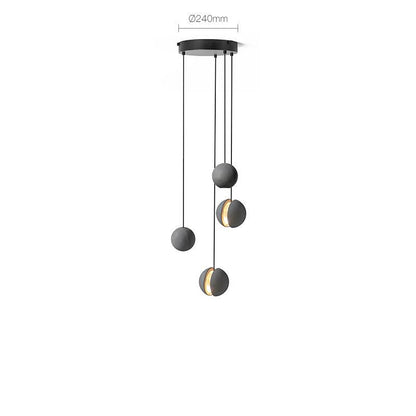 Moon Concrete Ceiling light fitting Pendant Lamp