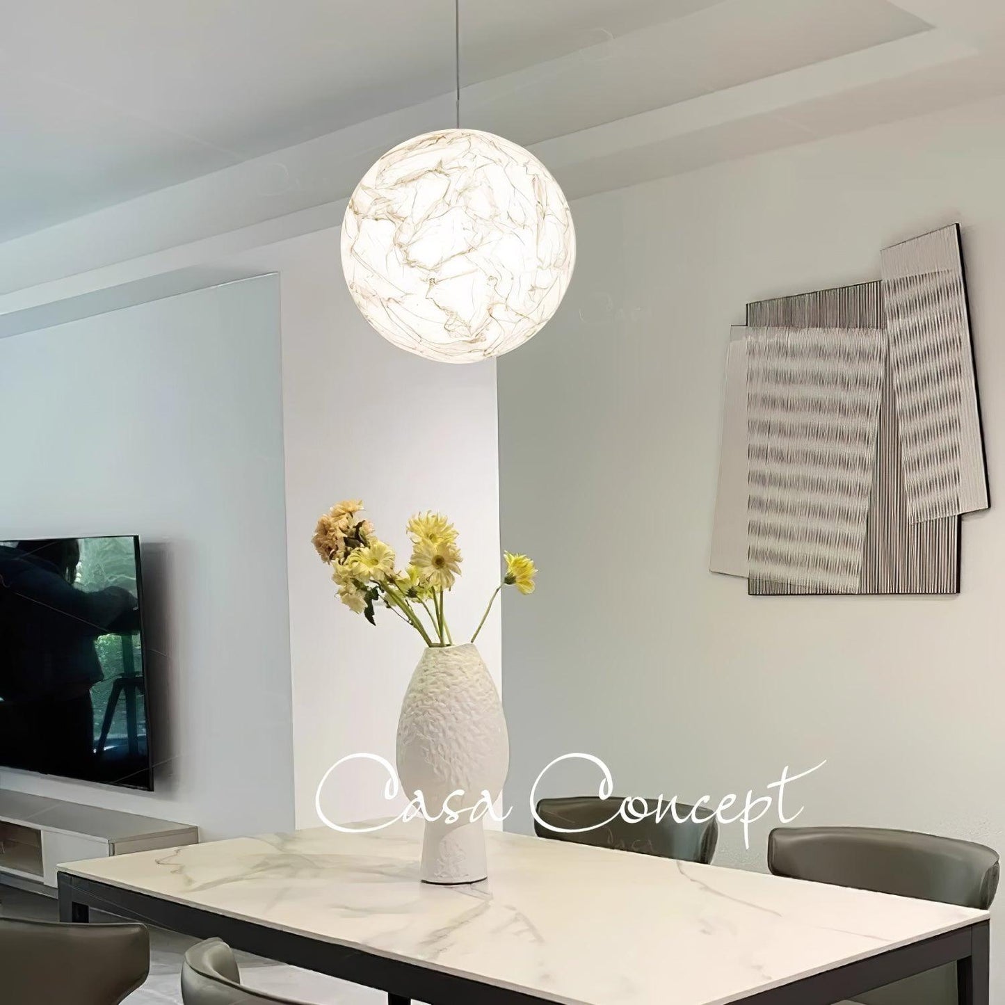 Moon Silk Droplight Pendant Lamp